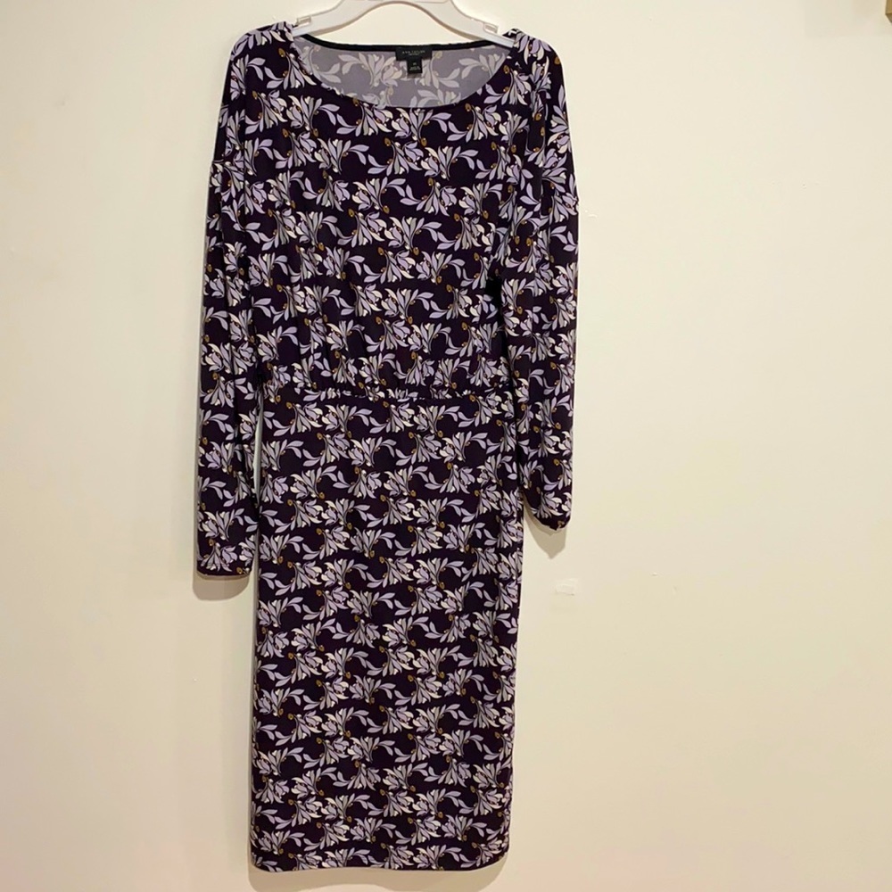 Ann Taylor long sleeve purple dress size: XS